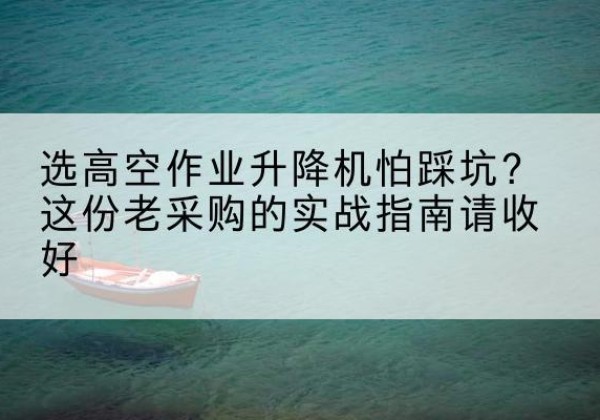 舞钢高空作业升降机厂家推荐-选高空作业升降机怕踩坑？这份老采购的实战指南请收好