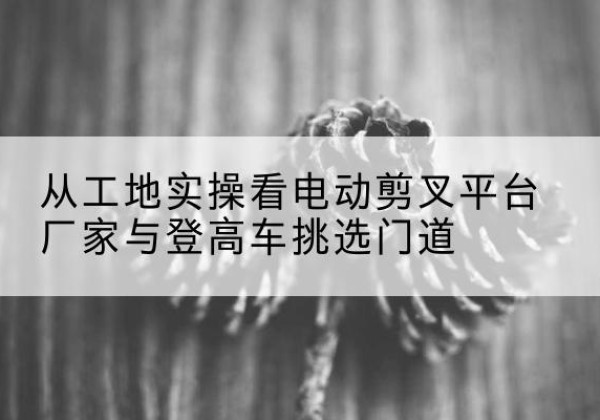 舞钢电动剪叉升降平台厂家-从工地实操看电动剪叉平台厂家与登高车挑选门道